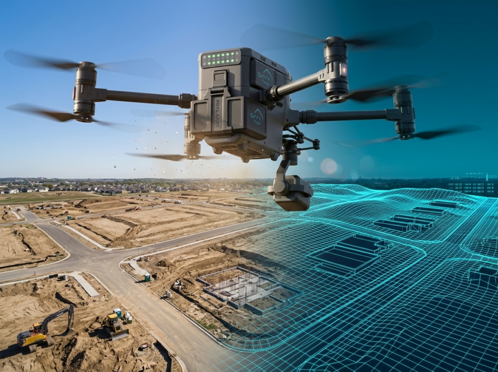3D site mapping and modeling from aerial drone data