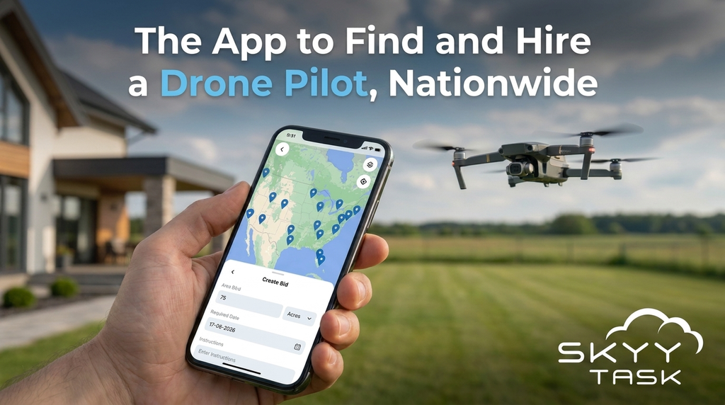 The only app to hire a drone pilot - SkyyTask