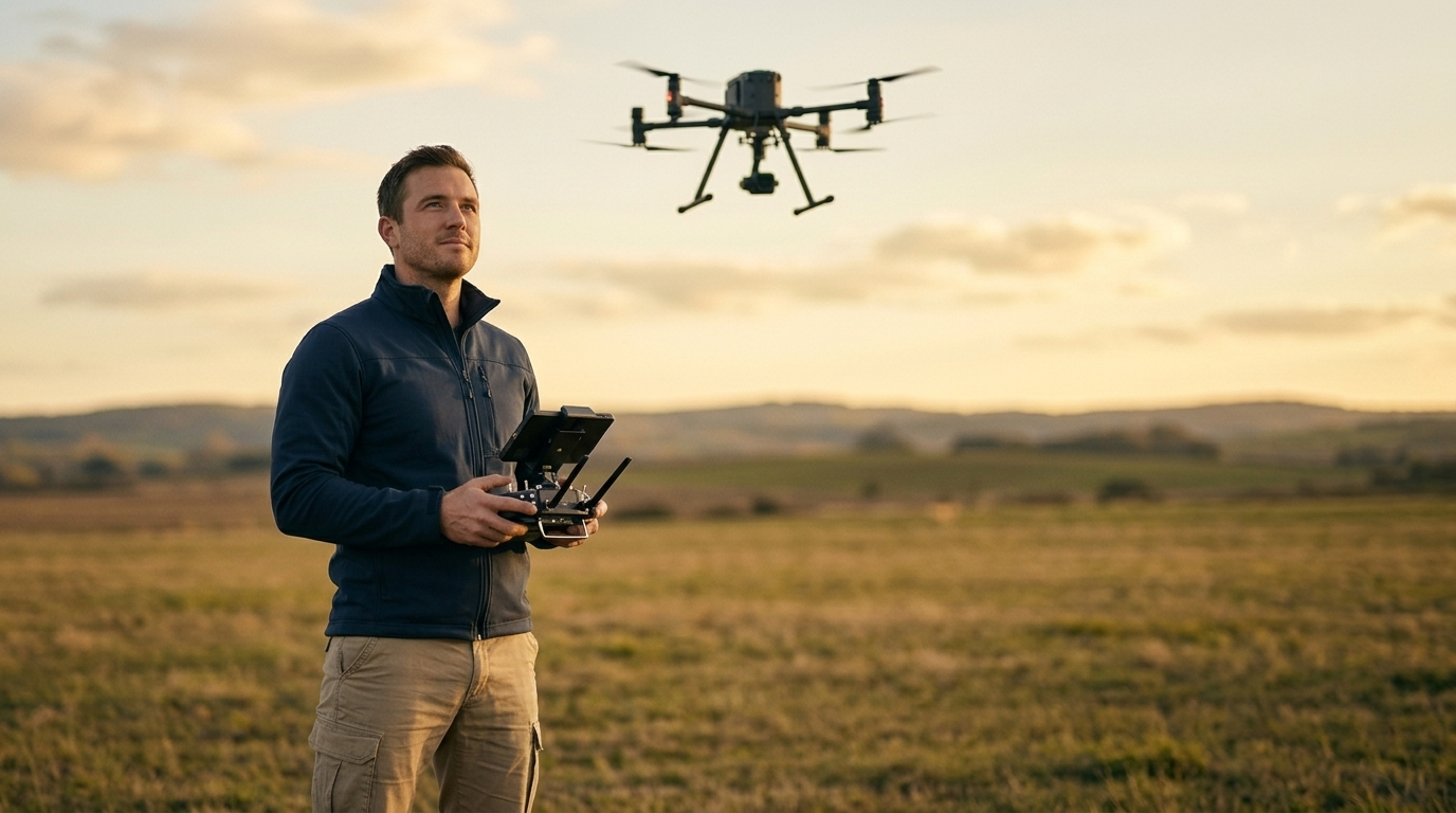 How it works for clients on SkyyTask, a pilot operating a drone for a client job